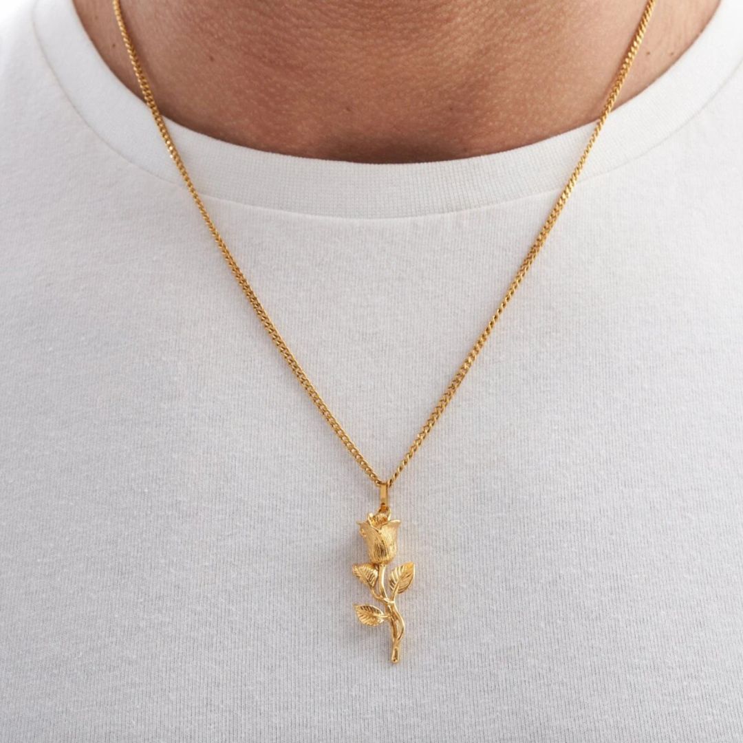 Gold Rose Necklace
