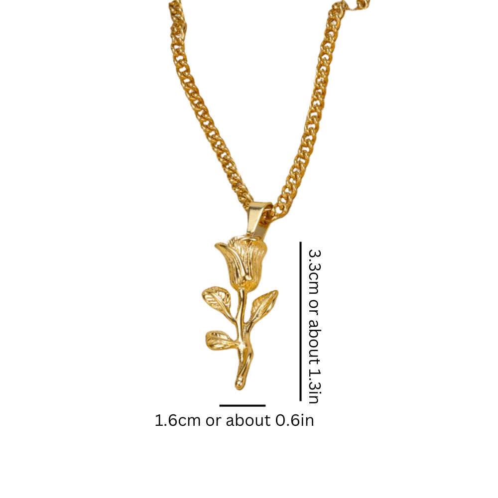 Gold Rose Necklace
