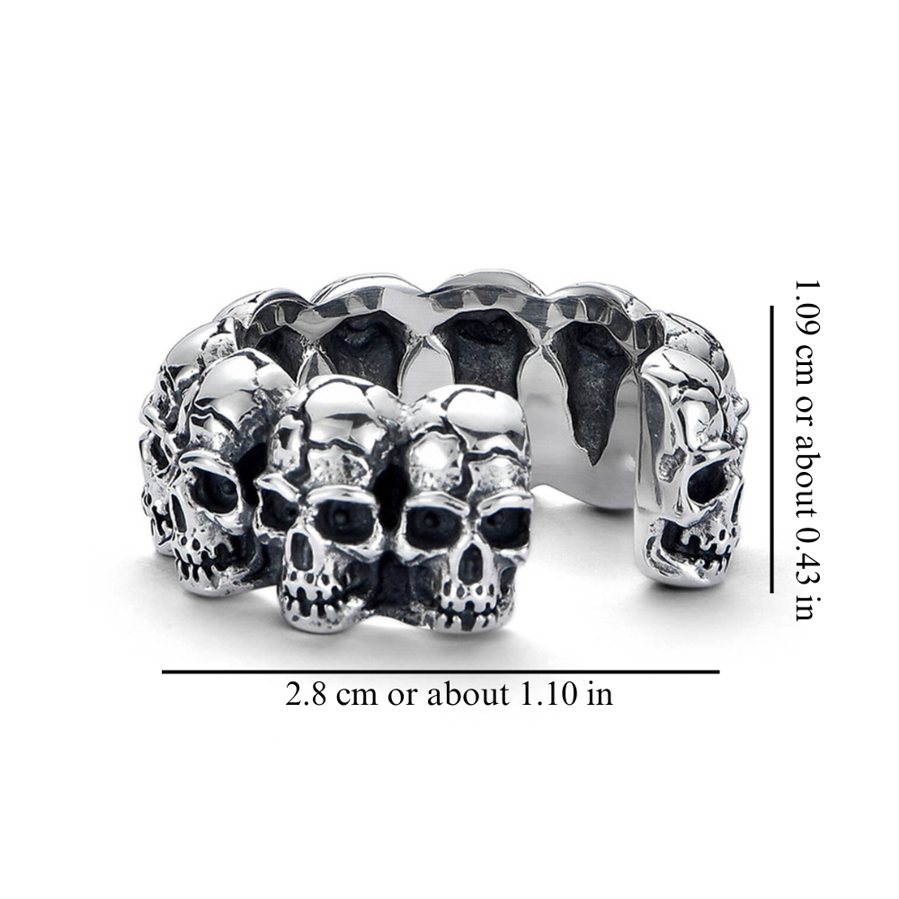 Surrounded Skull Ring