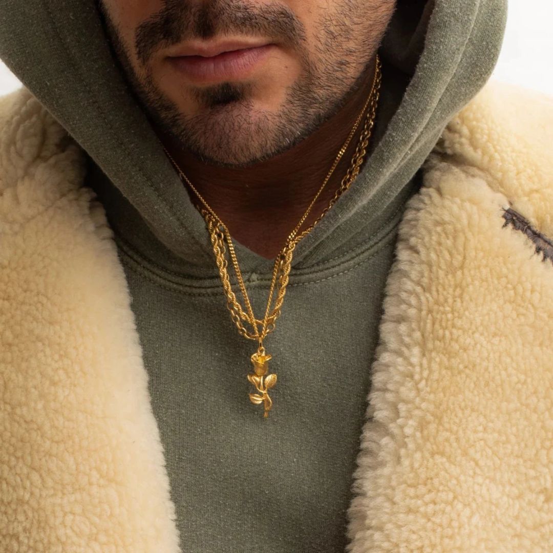 Gold Rose Necklace