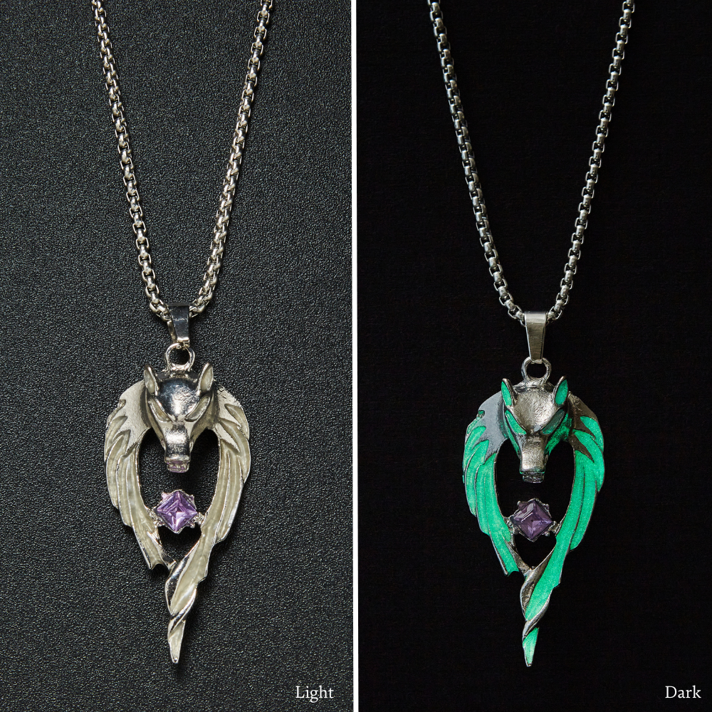 Glowing Wolf Necklace