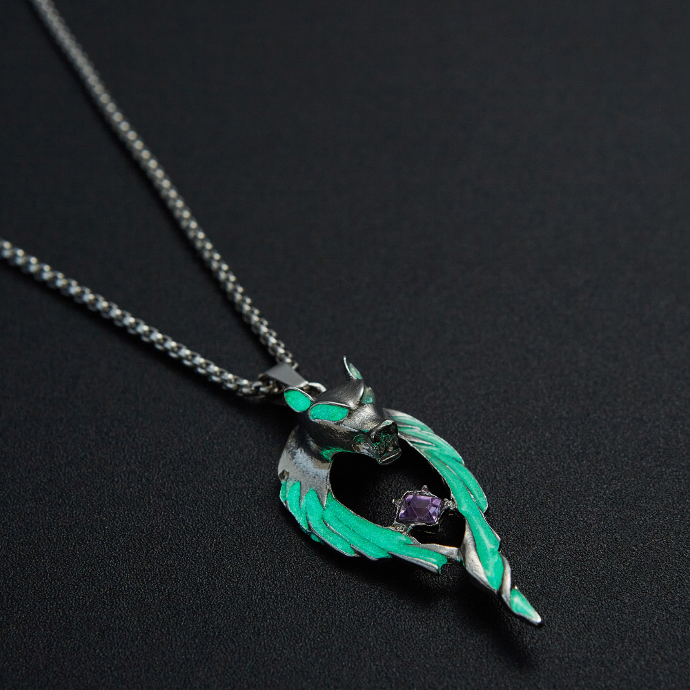 Glowing Wolf Necklace