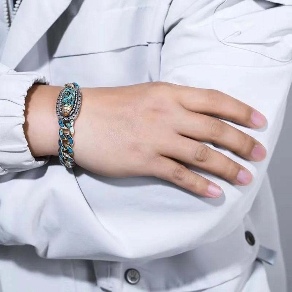 Turquoise Mantra Bracelet