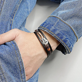 Guitar Leather Bracelet (Adjustable)