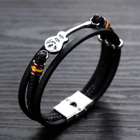 Guitar Leather Bracelet (Adjustable)