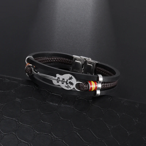 Guitar Leather Bracelet (Adjustable)